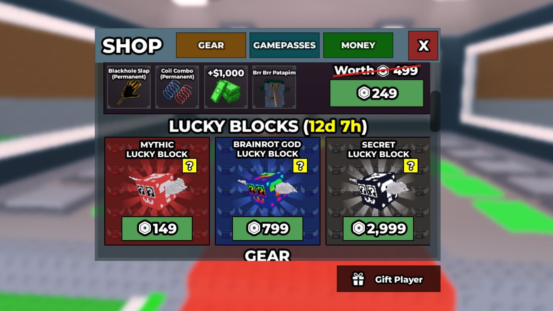 You can buy Lucky Blocks from the Shop (Image via Roblox)
